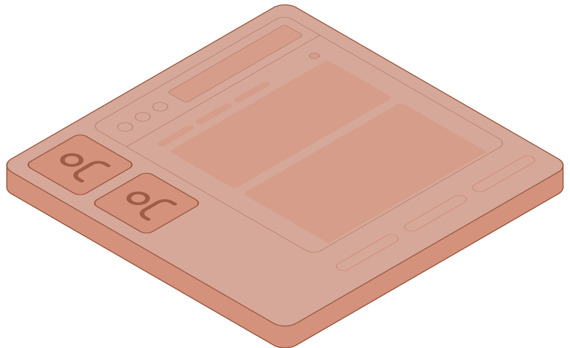 Isometric illustration for User testing